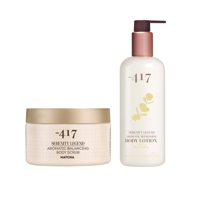 Купить со скидкой Набор для ухода за телом "Очищение и увлажнение с ароматом Матчи" 750 мл в официальном интернет-магазине minus417ru.com с бесплатной доставкой по России